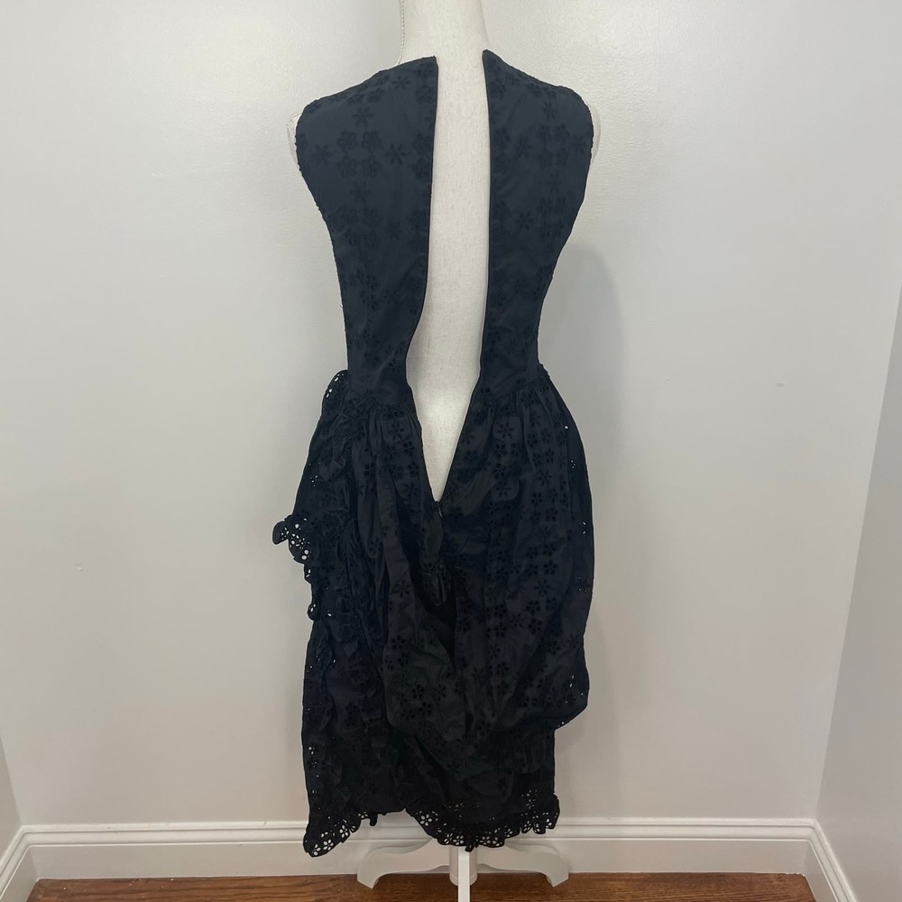 Simone Rocha Eyelet Midi Dress Sleeveless Draped Back Dress Size 2 NWT $1,770 - Picture 7 of 13